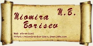 Miomira Borišev vizit kartica